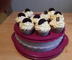 Oreo cupcakes mit Keksfüllung