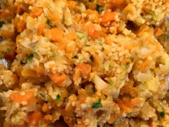 Gemüse Couscous mit Avocado (vegan)