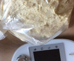 Pizzateig mit Bier und Grieß 