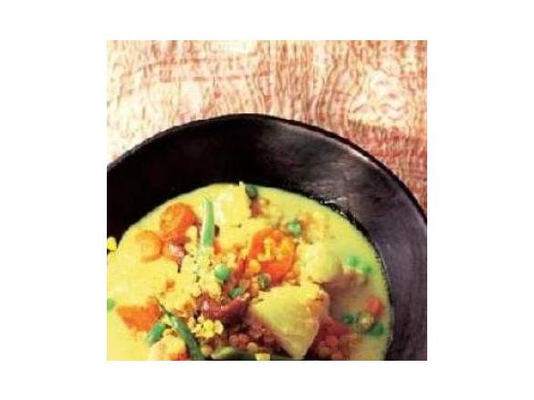 Indisches Gemüse Curry mit Linsen