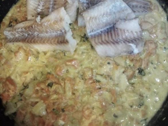 Seelachs auf Senfgemüse