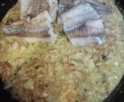 Seelachs auf Senfgemüse