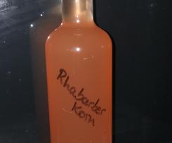 Rhabarber Schnaps mit Korn