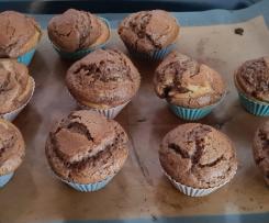 Marmorkuchen Muffins mit Nougat