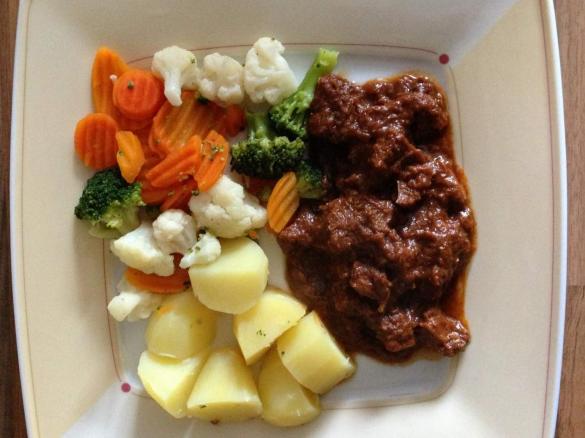 Rindergulasch, einfach