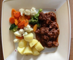 Rindergulasch, einfach