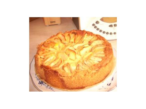 Apfelkuchen-mit Sahne Puddingguss...