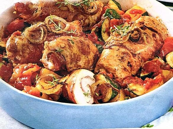 Röllchen auf Ragout