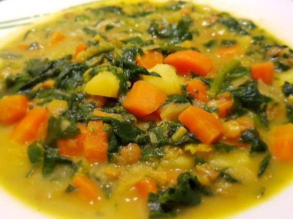 Indisches Linsen-Gemüse-Gericht