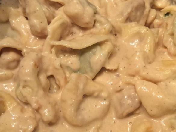 Tortellini mit Schinken Sahne auf Papa Art 