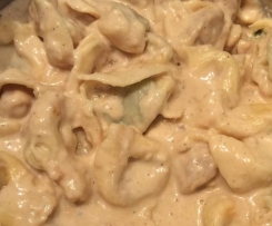 Tortellini mit Schinken Sahne auf Papa Art 