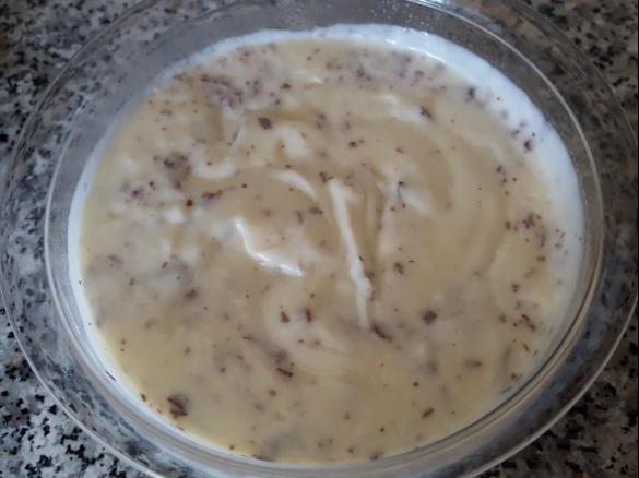 Herrencreme mit weißer Schokolade