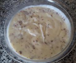 Herrencreme mit weißer Schokolade