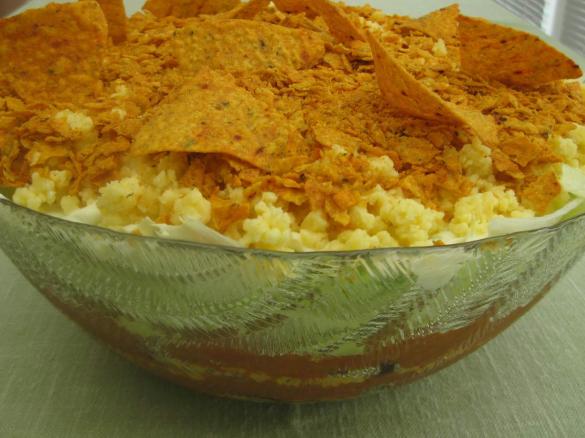 Tortillasalat (Schichtsalat) vegetarisch