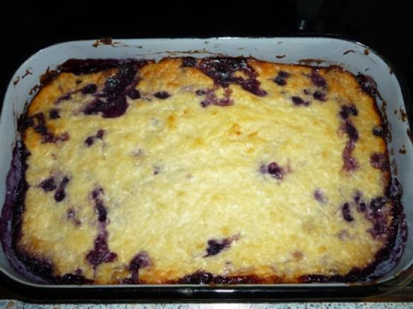 Milchreisauflauf mit Heidelbeeren