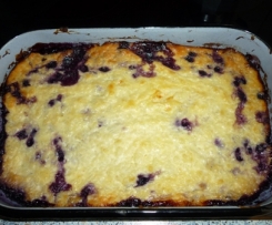 Milchreisauflauf mit Heidelbeeren