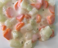 Möhren-Kohlrabi Rahmgemüse