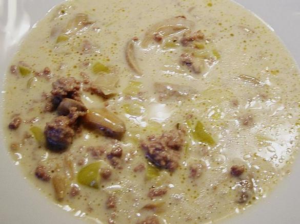 Champignon Käse Curry Lauch Suppe