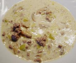 Champignon Käse Curry Lauch Suppe