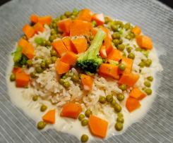 Gemüsereis in samtiger Sauce