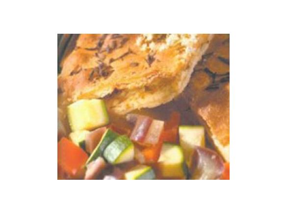 Fladenbrot mit Käse gefüllt