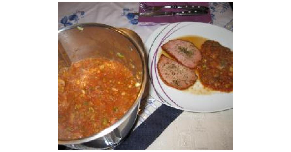 (SIS Geeignet) Kasseler Lachs mit Ratatouille (Fettarm) von . Ein ... (SIS Geeignet) Kasseler Lachs mit Ratatouille (Fettarm) von . Ein ...