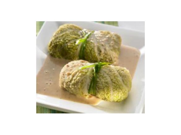 Rahmwirsing mit Steinpilzsauce