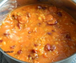 Serbische Bohnensuppe mit Cabanossi