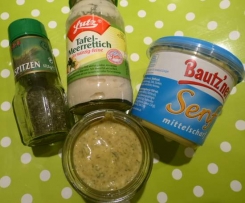 Meerrettich--Senf-Sauce mit Honig und Dillspitzen