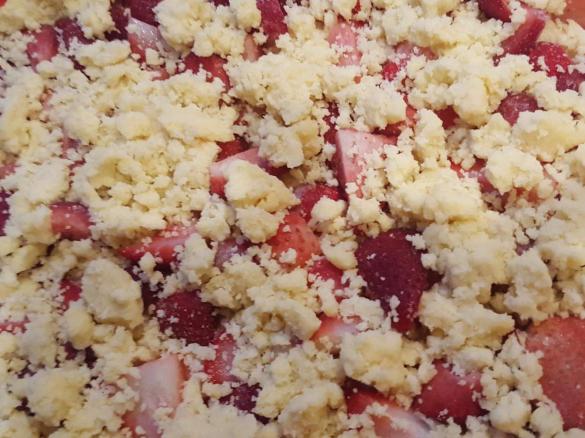 Schneller Streuselkuchen mit Obst (Tassenkuchen)