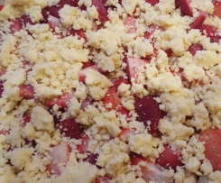 Schneller Streuselkuchen mit Obst (Tassenkuchen)