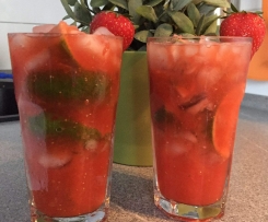 Erdbeer-Caipirinha-Cocktail