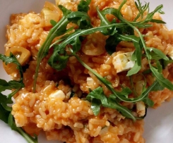 Risotto mit Feta und Rucola