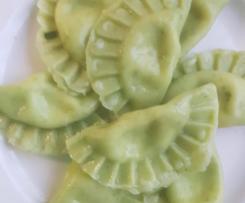 Bärlauch-Ravioli mit Ricotta-Bärlauch Füllung