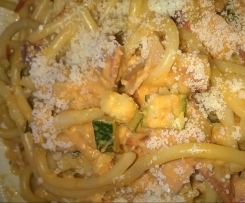 Zuccini-Tomatensoße zu Nudeln / Spagetti