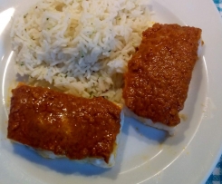Tikka Lachs mit Cumin-Reis 
