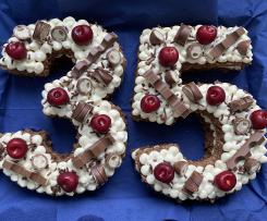 Number Cake - Schwarzwälder-Kirsch