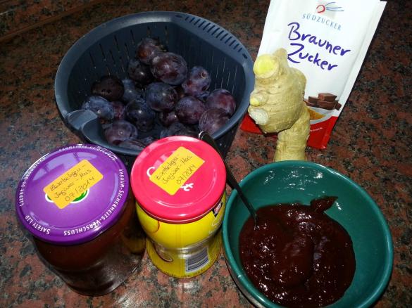 Pflaumenmus/Zwetschgenmus mit Ingwer - Variation von Pflaumenmus ohne Gelierzucker 