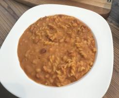 Serbische Bohnensuppe mit Nudeln - Sattmacher