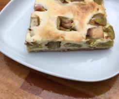 Rhabarber Kuchen schnell und lecker