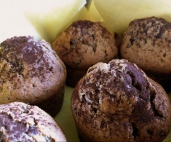 Stracciatella-Muffins mit Schokokern (Variation von Grundrezept für leichte Muffins)
