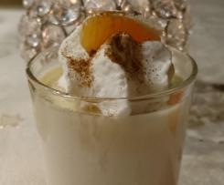 Orangencreme mit weißer Schokolade