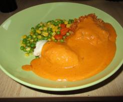 Hähnchenroulade mit Käse-Schinken-Füllung