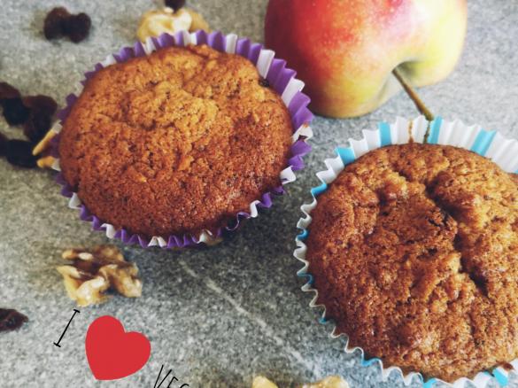 Vegane Apfel Walnuss Muffins