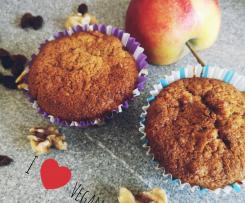 Vegane Apfel Walnuss Muffins