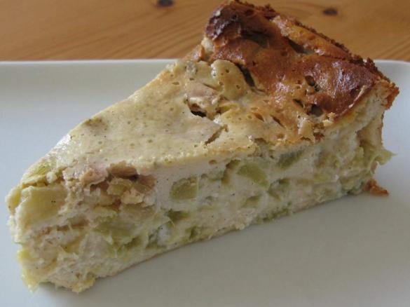 Variation von Rhabarberkuchen ohne Boden 