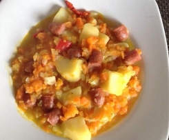 Gemüseeintopf mit Cabanossi