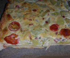 Pikanter Zucchinikuchen