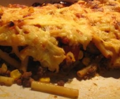 Nudelauflauf/Saunudeln,scharf