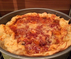 Chicago-Style deep dish pizza